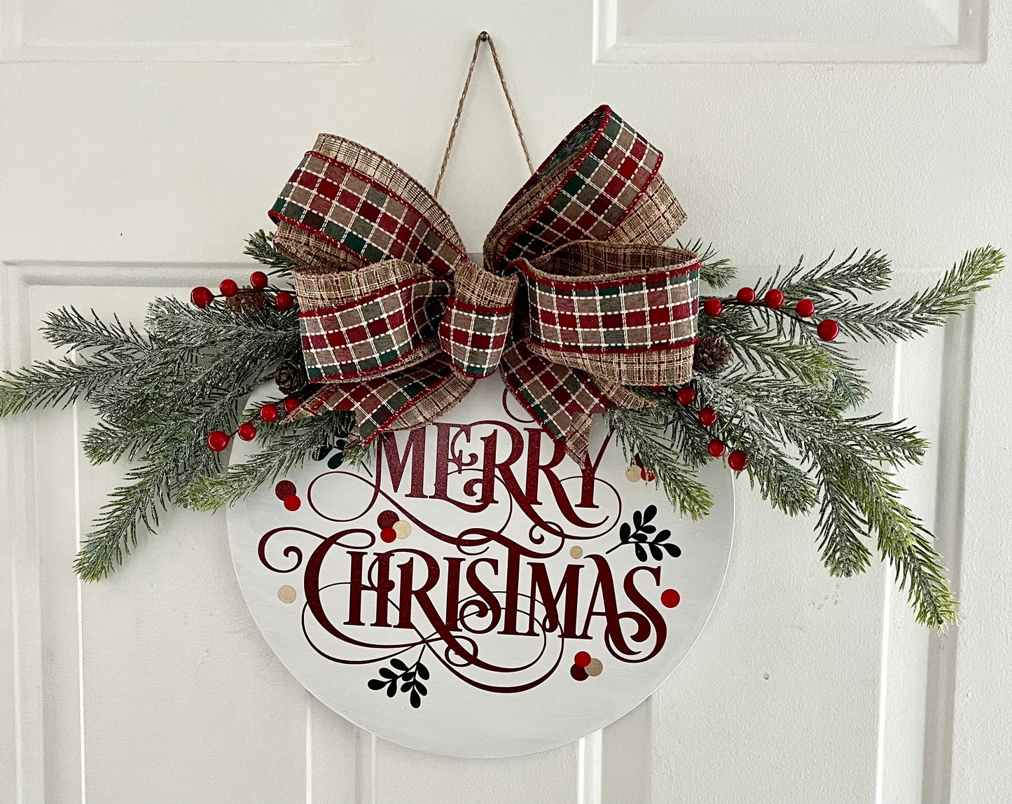 Merry Christmas Round Signs 14"
