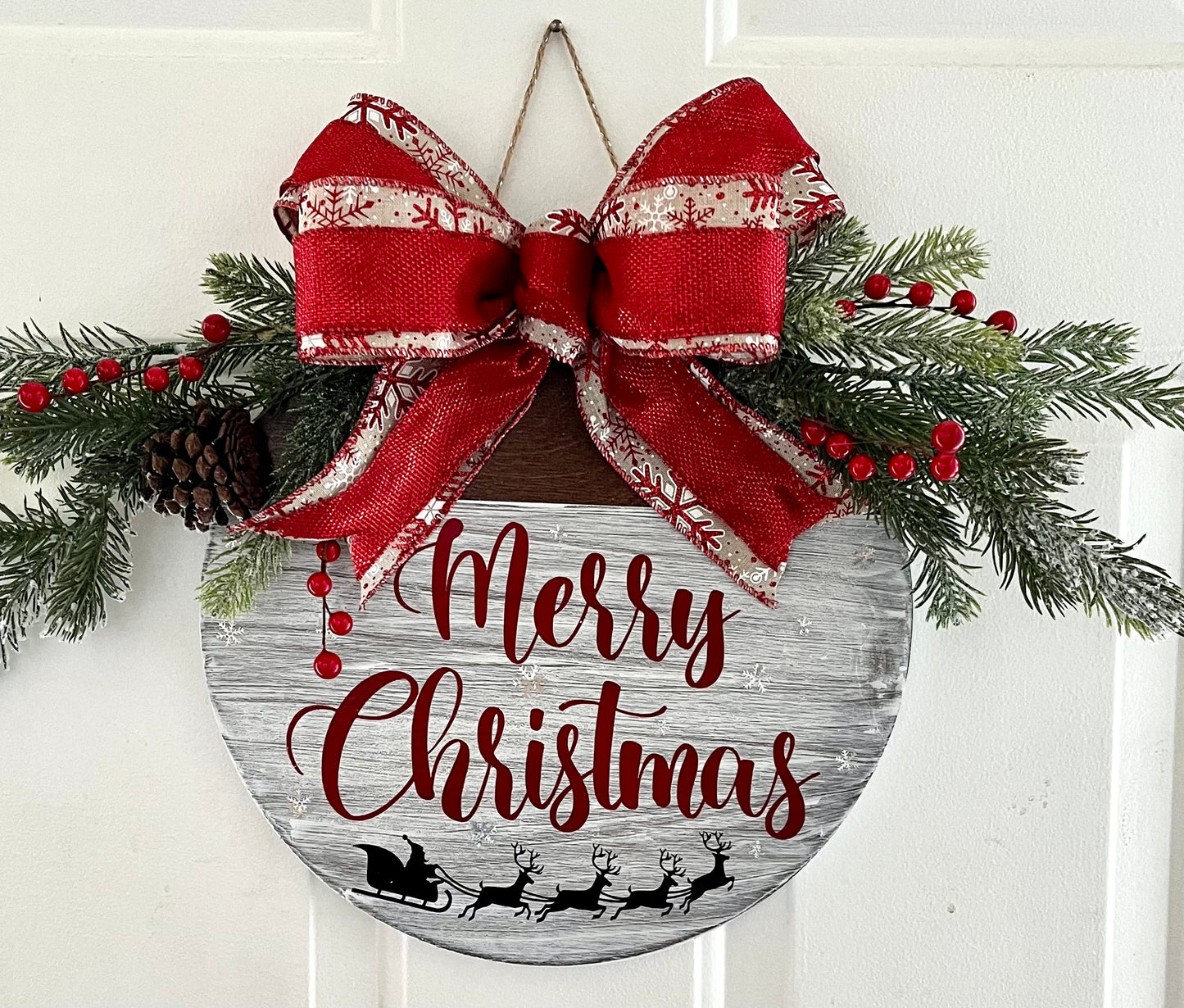 Merry Christmas Round Signs 14"