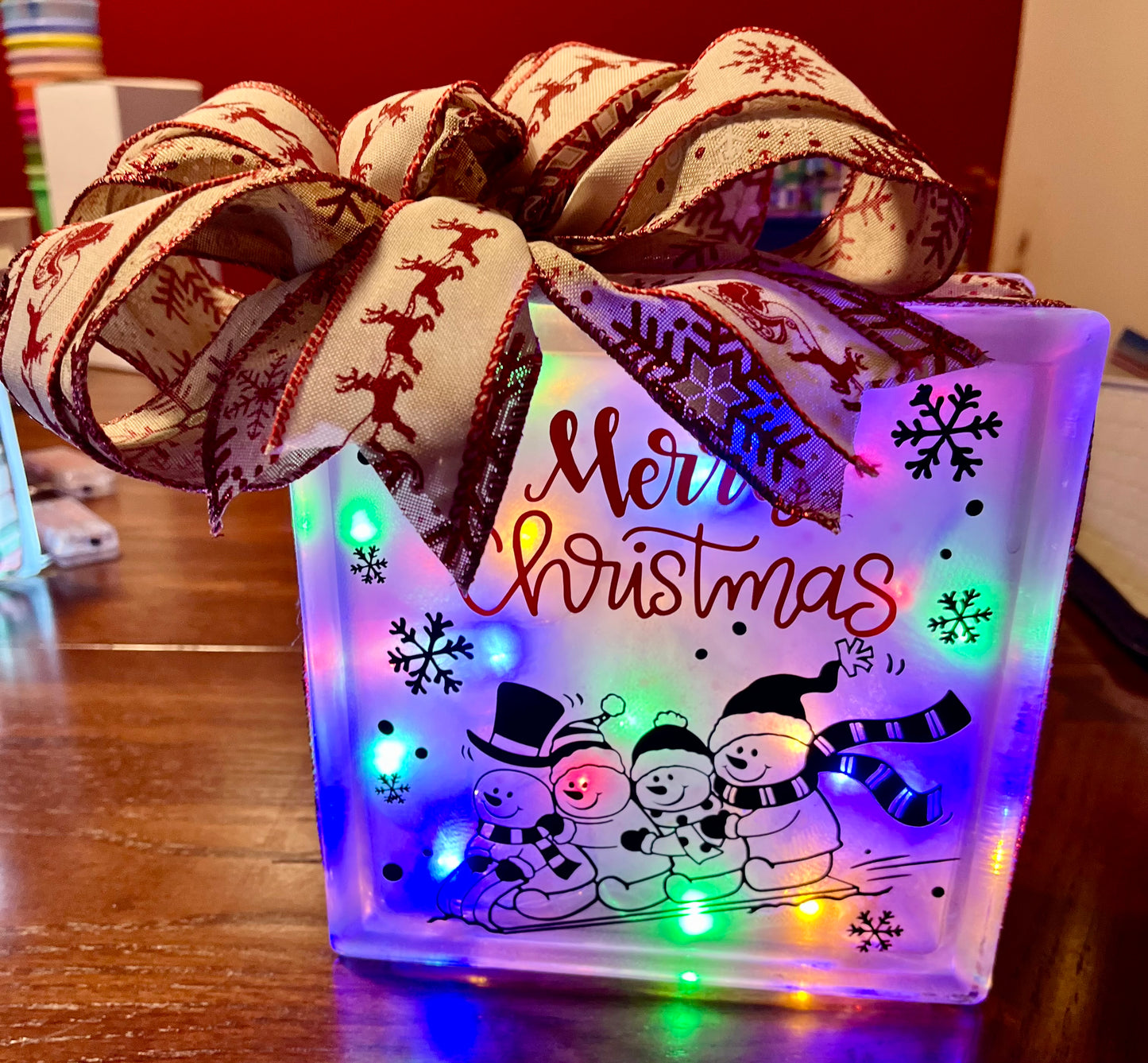 Christmas Glass Blocks 1