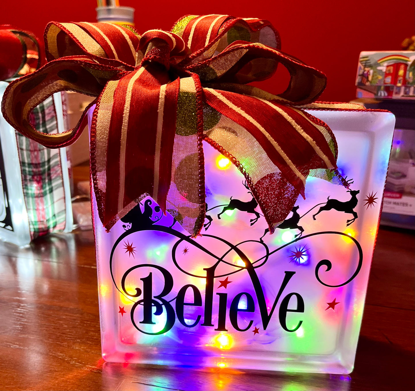 Christmas Glass Blocks 1