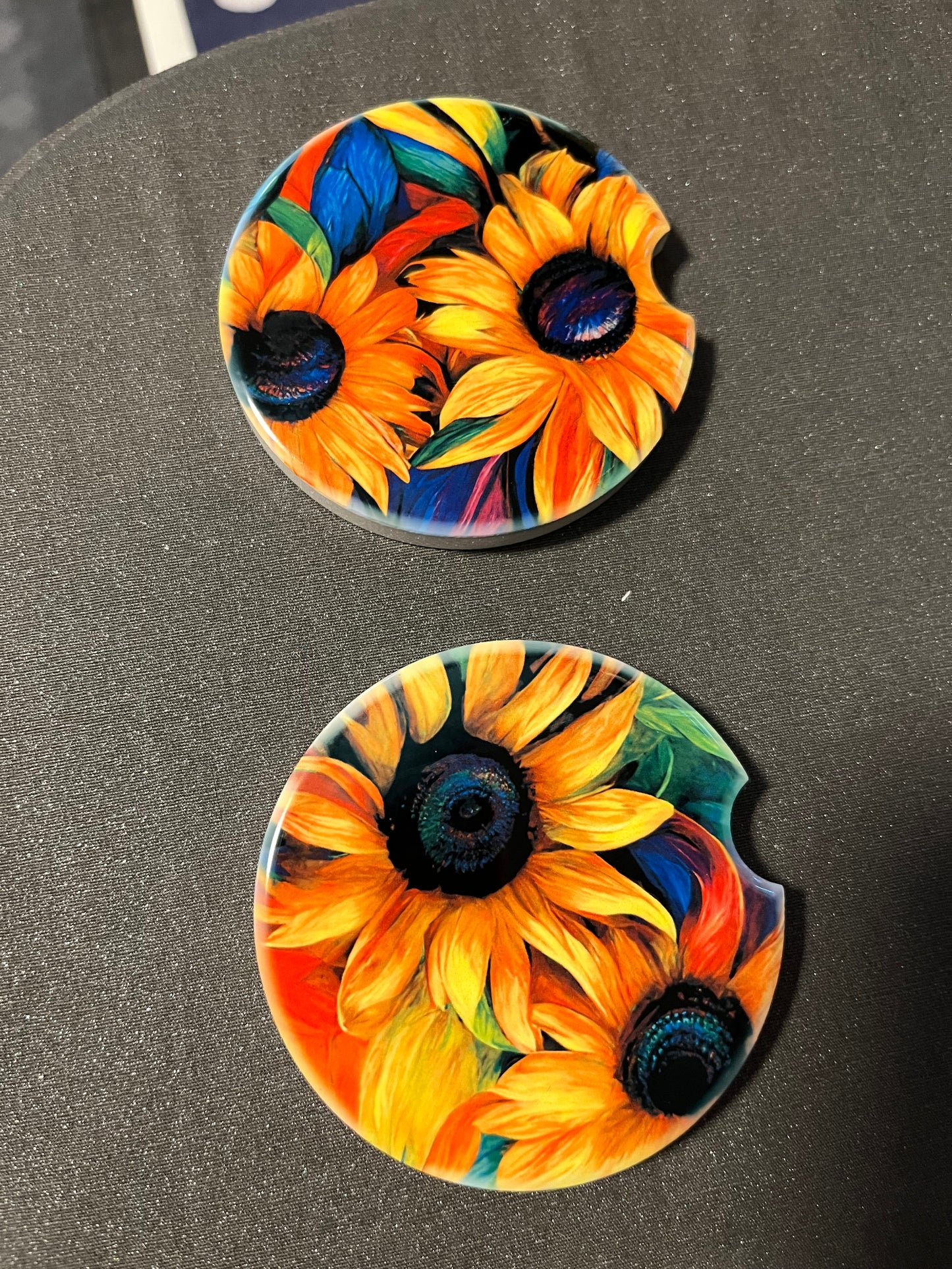 Sunflower Car Coasters