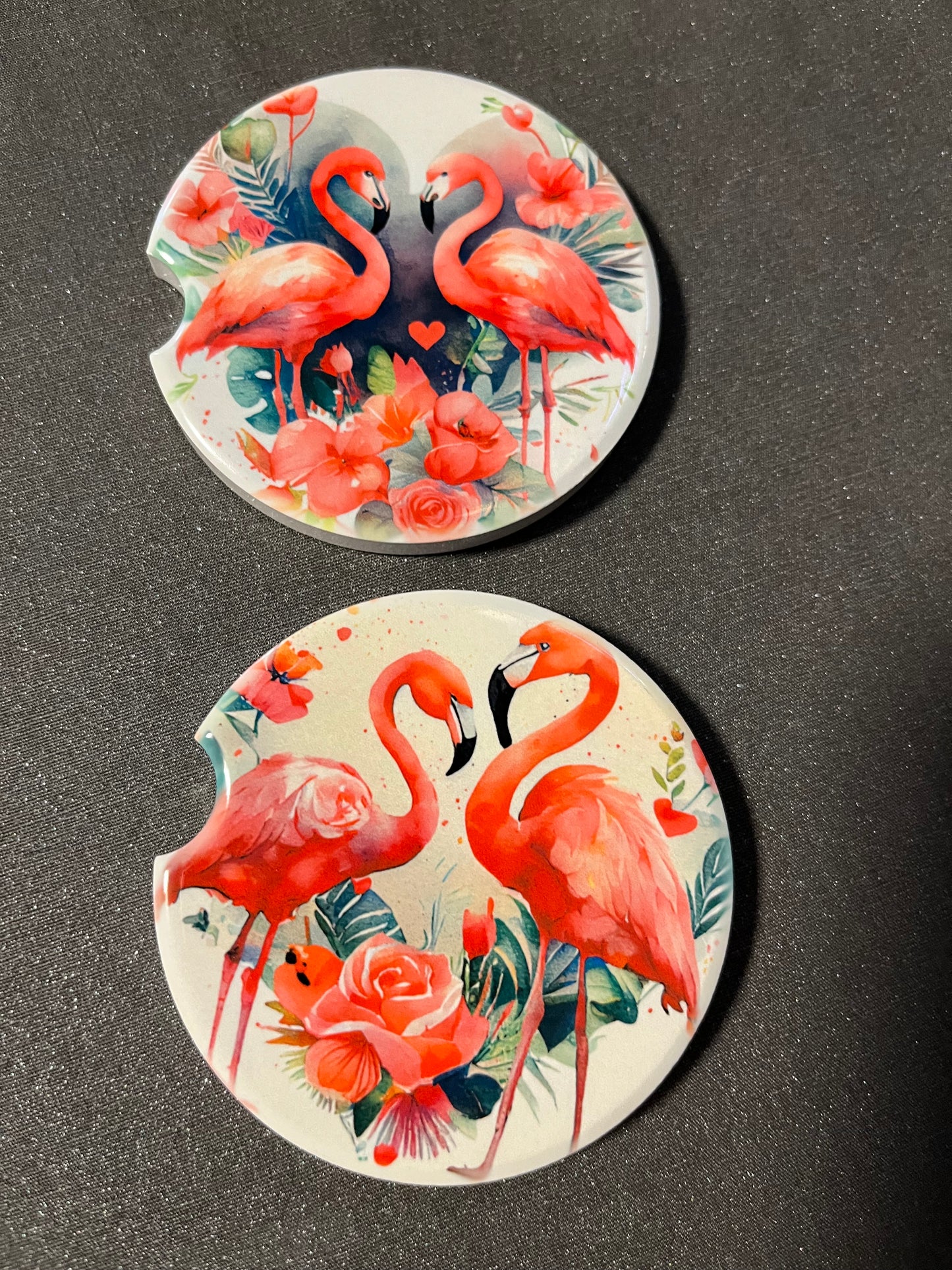 Flamingo Car Coasters