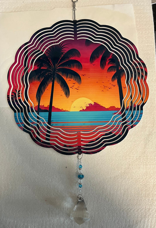 Tropical Sunset Windspinner