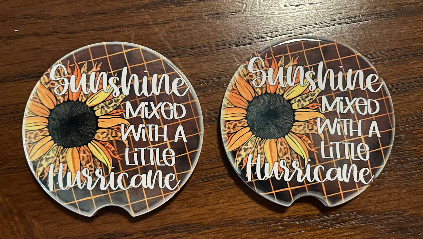 Sunflower Car Coasters