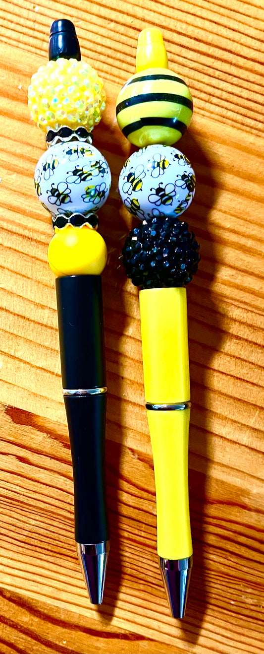 Bumble Bee Beaded Pens