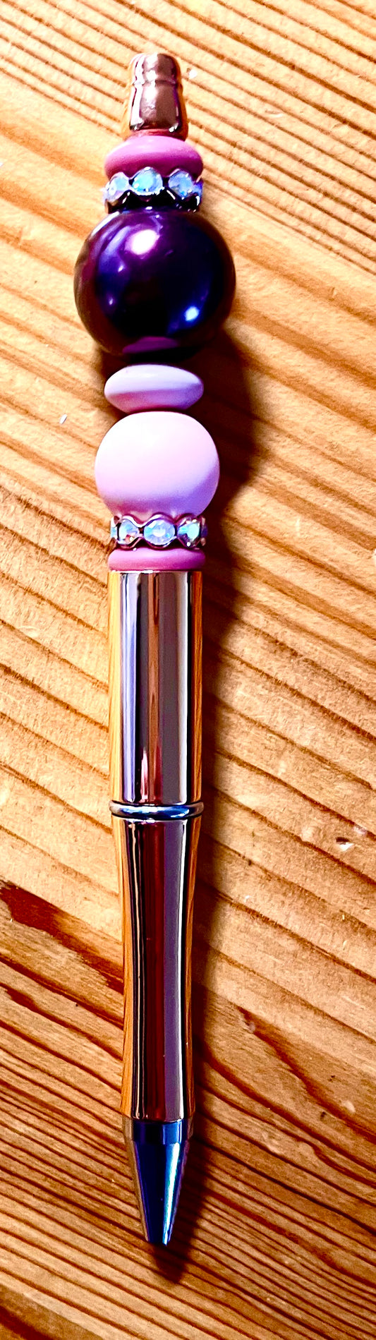 Rose Gold Beaded Pen