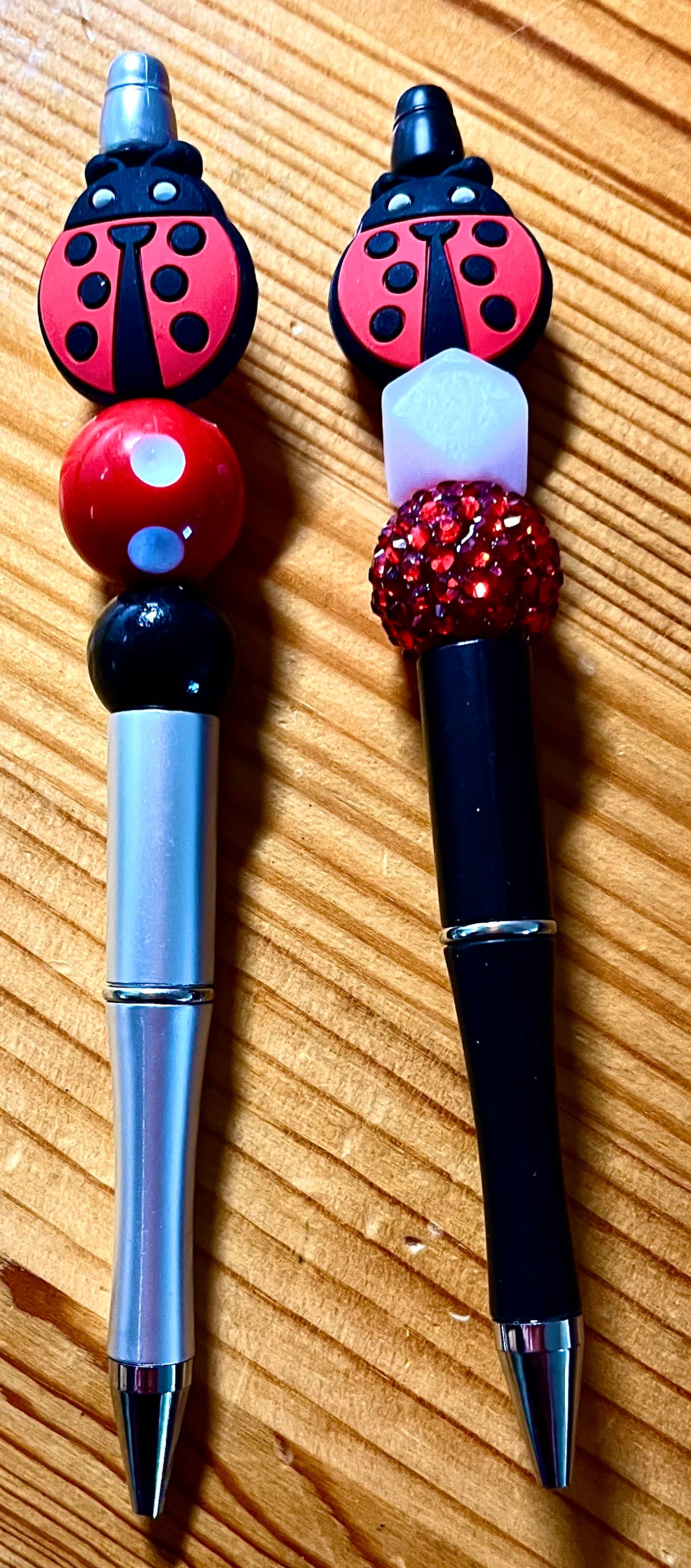 Lady Bug Beaded Pens