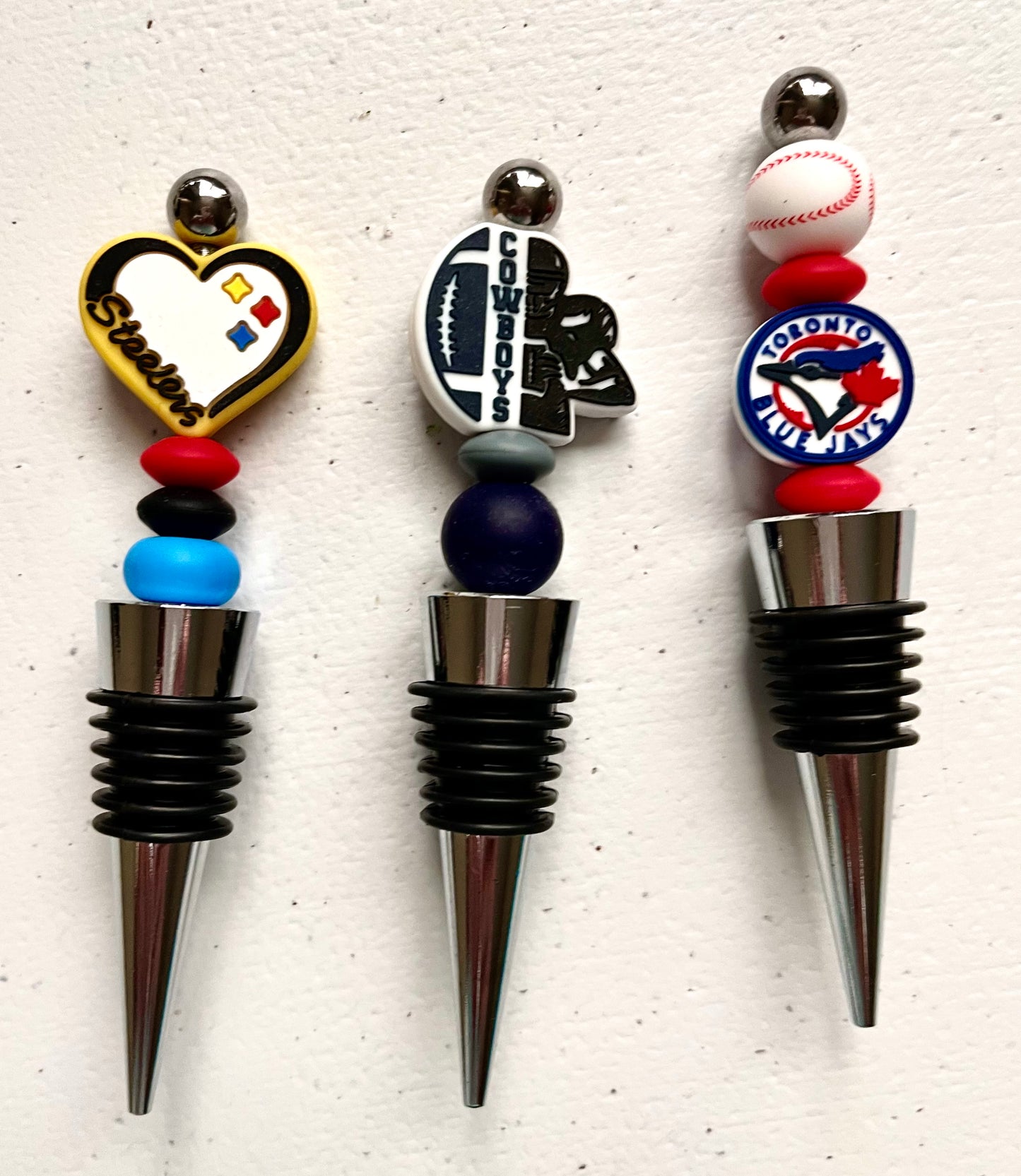 Steelers, Cowboys, Blue Jays Wine Bottle Stoppers