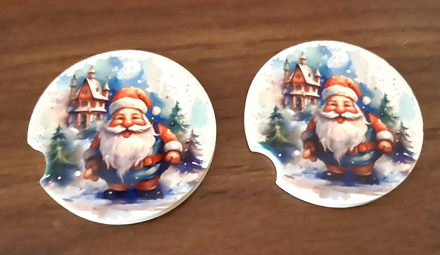 Santa Car Coasters