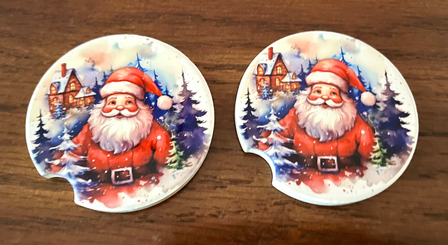 Santa Car Coasters